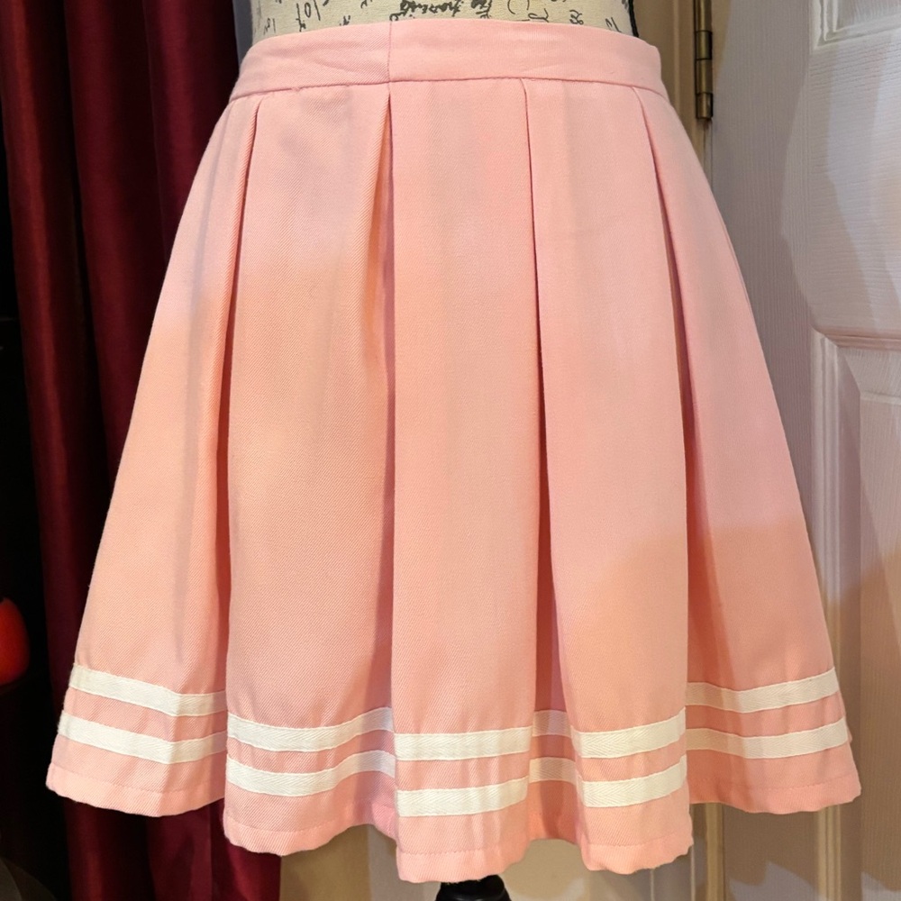 Hot Topic Pink Pleated Mini Cheer Skirt